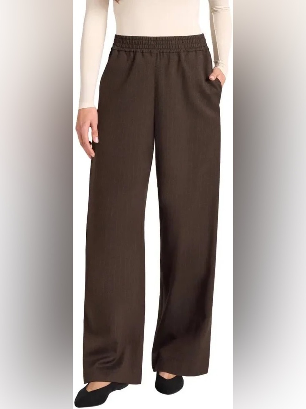 Matty M Women's Wide Leg Pant, Chocolate